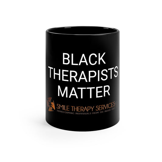 Black Therapists Matter 11oz Black Mug