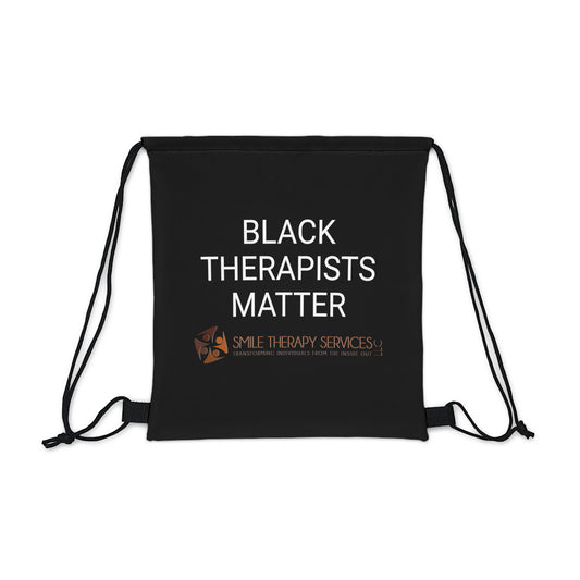 Black Therapists Matter Drawstring Bag